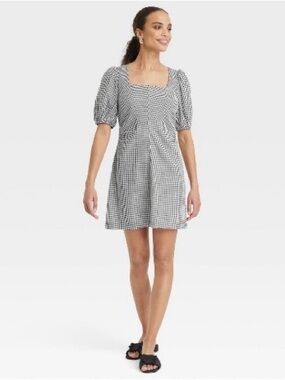 A New Day Linen Short Sleeve Mini Sundress, Scoopneck, Size 2, NWT!